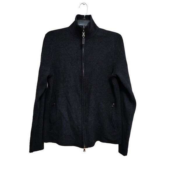 Polo by  Ralph Lauren Wool Full Zip Sweater Size Large Womens Black - Picture 1 of 4